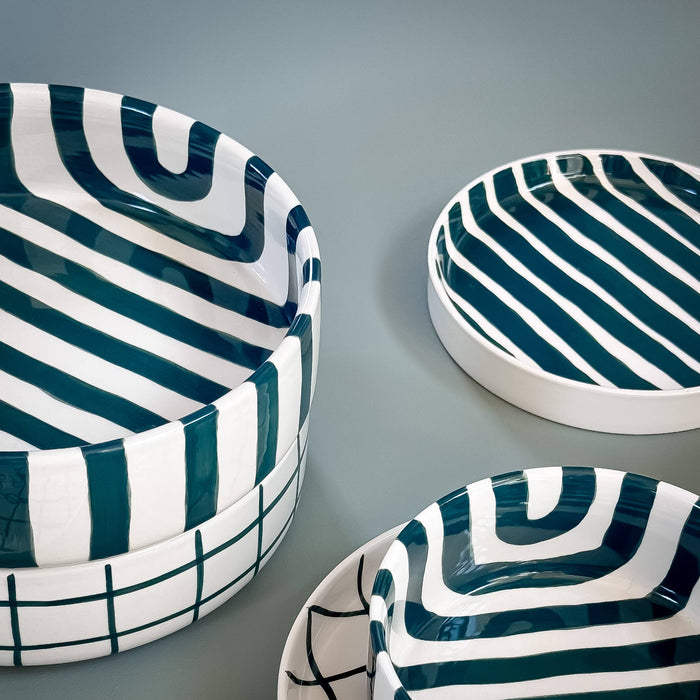 Schale Grid Small - Gentle Green