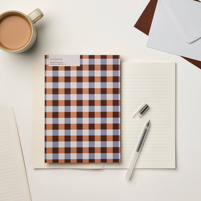 Notizbuch A5 Liniert, Blanko Mehrfarbiges Karo