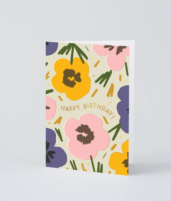 Glückwunschkarte „Happy Birthday Flowers“