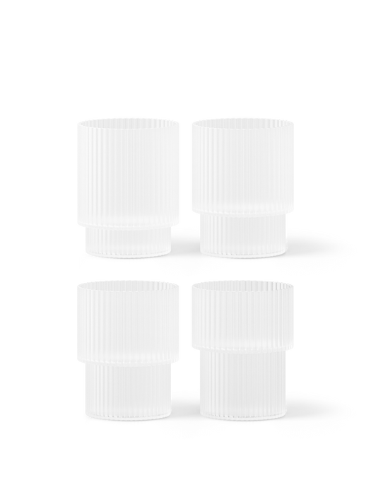 Ripple Frosted Gläser 4er Set - Ripple Glasses