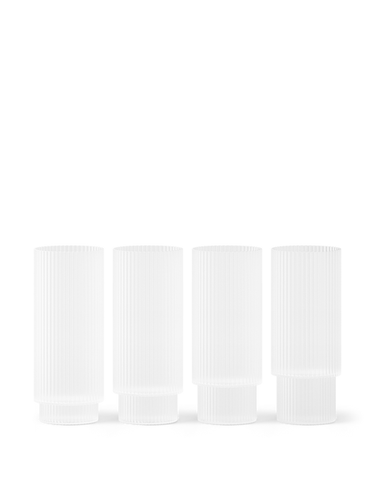 Ripple Frosted Longdrink Gläser 4er Set  - Longdrink Glasses