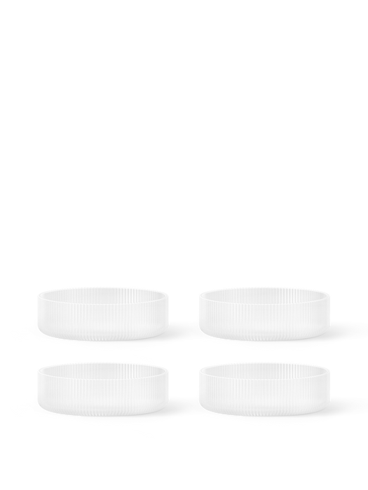 Ripple Frosted Servierschalen - 4er Set