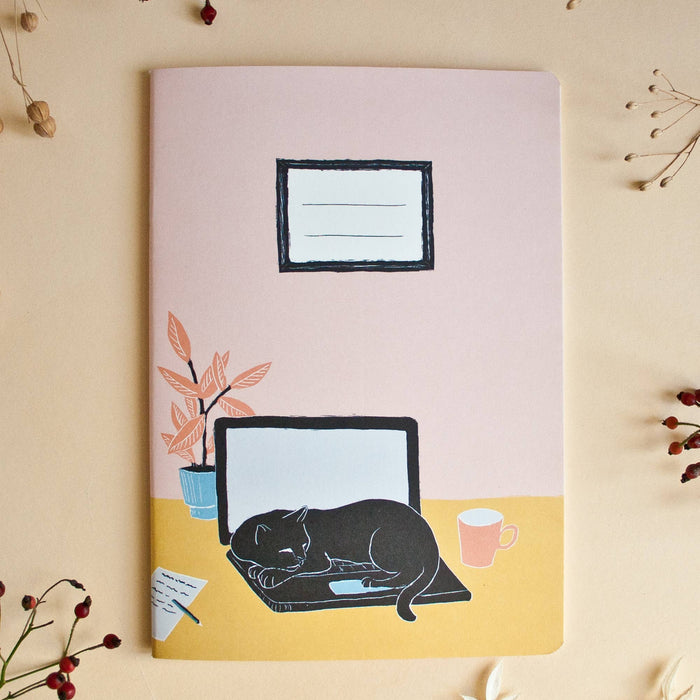 Katzen Notizheft im DIN A5 Format mit 40 blanko Seiten
