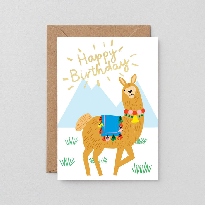 Grußkarte „Birthday Lama“