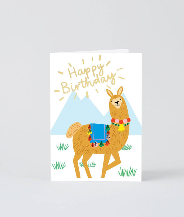 Grußkarte „Birthday Lama“
