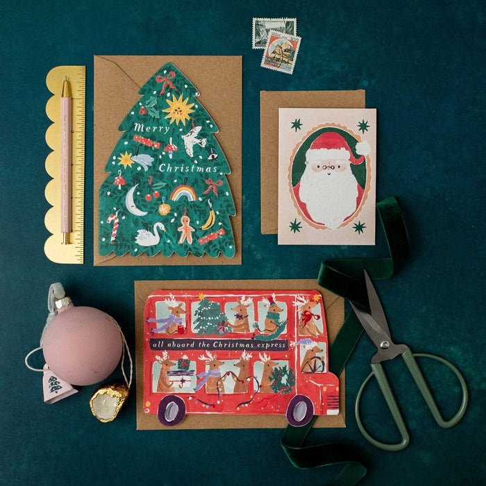 Grußkarte - Santa Mini