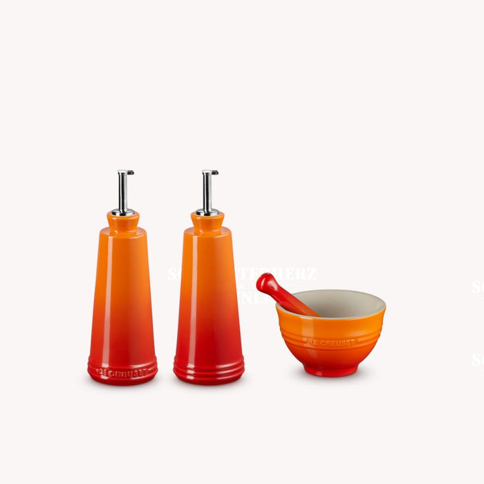 Aktions Set Essig & Ölflasche und Mörser