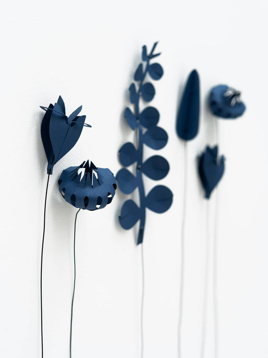 FIELD flowers small - dusk blue (6 Blumen)