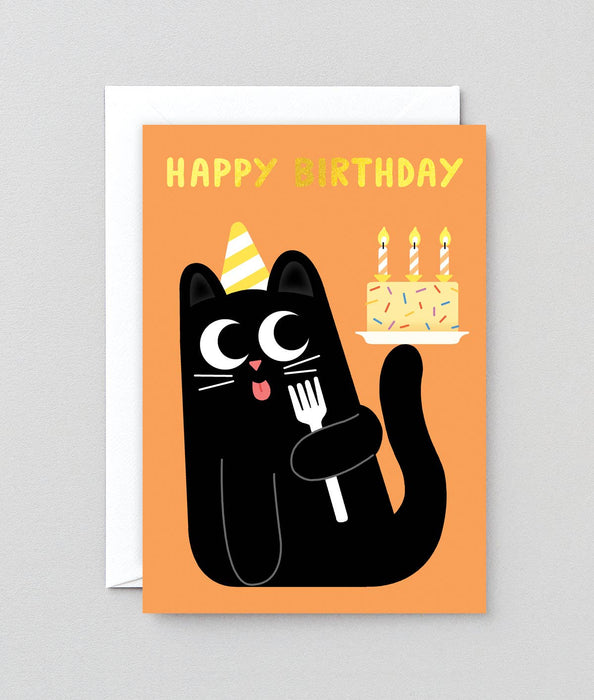 Glückwunschkarte „Happy Birthday Cat Cake“