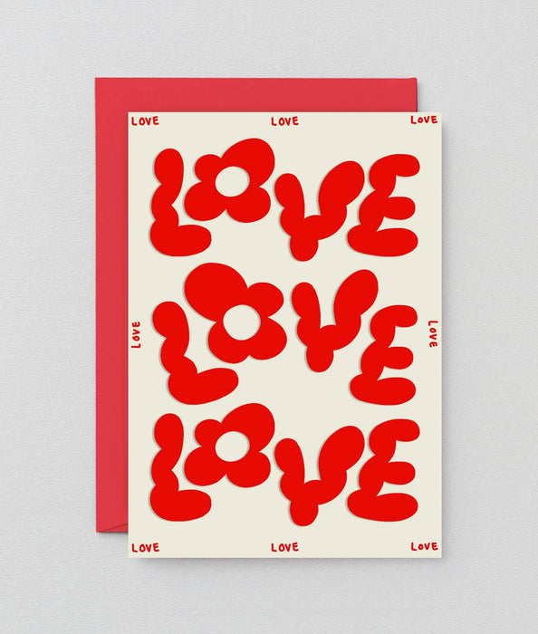 Grußkarte - Love Love Love