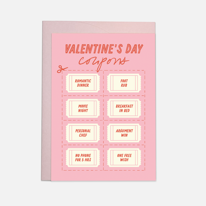 Grußkarte - Valentine's Day Coupons