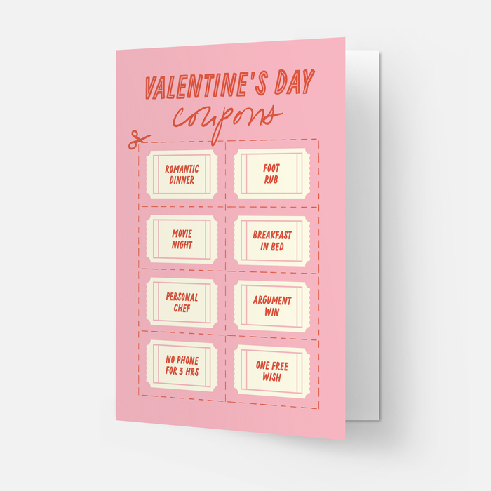 Grußkarte - Valentine's Day Coupons
