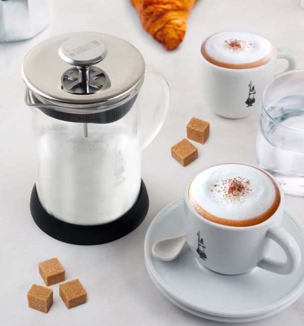 Cappuccinatore Milchaufschäumer aus Glas 6 TA für die Mikrowelle