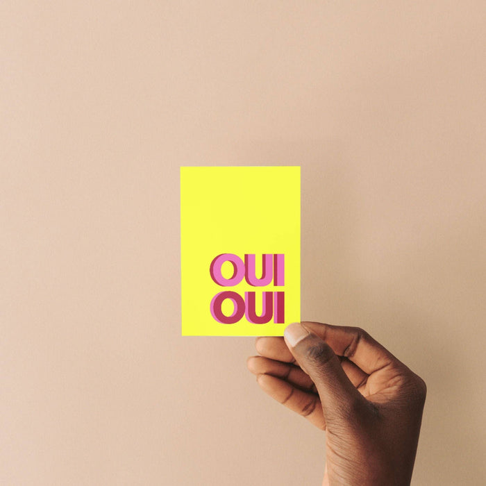 Mini Postkarte Oui Oui