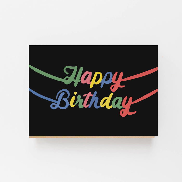 Buntes Banner „Happy Birthday“