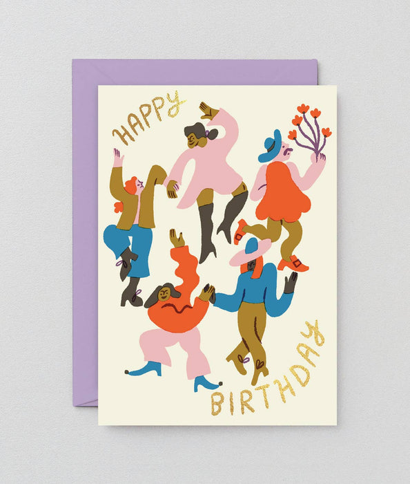 Grußkarte - Happy Birthday Dancers