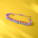 Ava & Yves Armband Schulkind Stickerei flieder