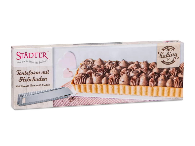 Rechteck Tarteform mit Hebeboden