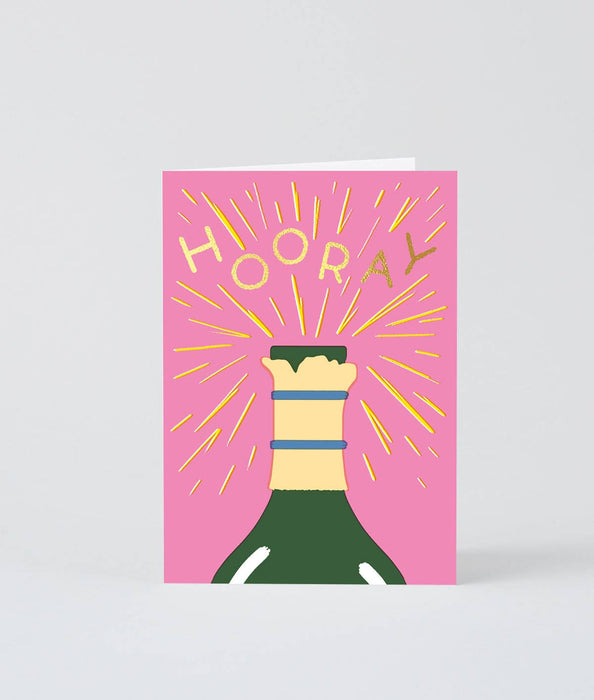 Grußkarte - Hooray Champagne