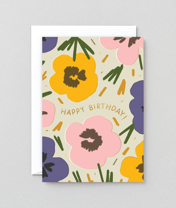 Glückwunschkarte „Happy Birthday Flowers“