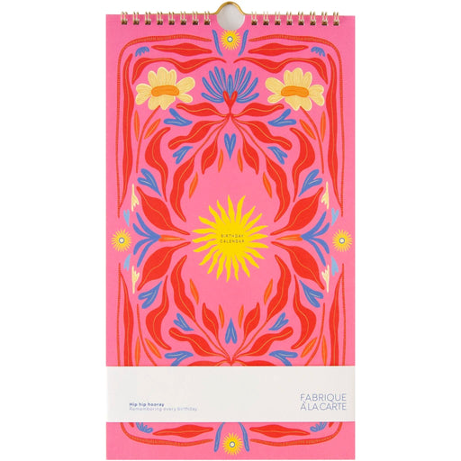 A-Journal Birthday Calendar Sun Pink