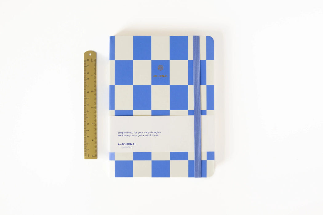 A-Journal Notebook A5 - Checkered Lavender