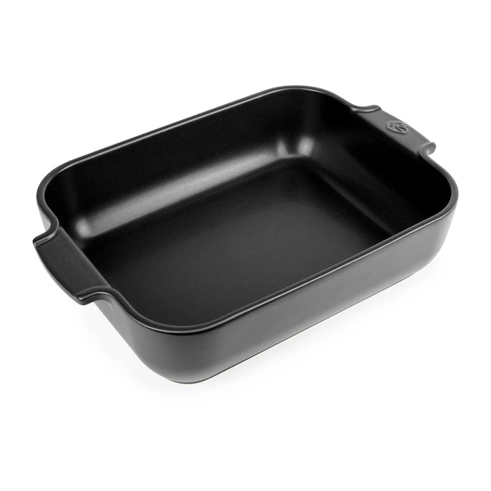 Appolia rechteckige Auflaufform aus Keramik Satin Schwarz - 32cm