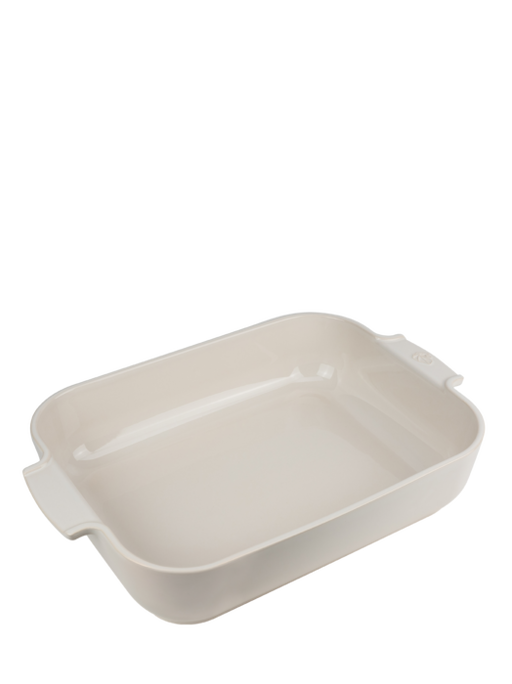 Appolia rechteckige Auflaufform aus Keramik Ecru - 40cm