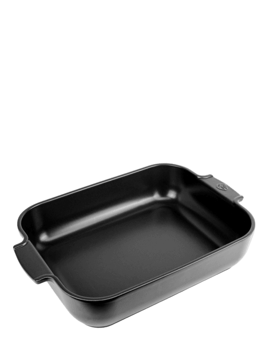 Appolia rechteckige Auflaufform aus Keramik Satin Schwarz - 40cm