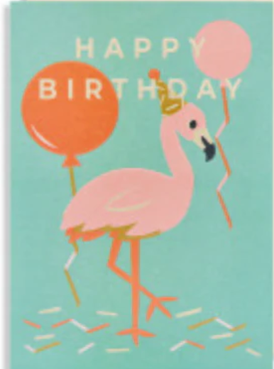 Grußkarten (Geburtstag) - Birthday Flamingo by Naomi Wilkinson
