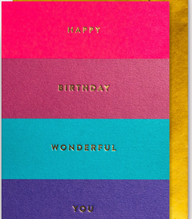 Grußkarte Geburtstag "Happy Birthday Wonderful Youu" by Postco / Kelly Hyatt