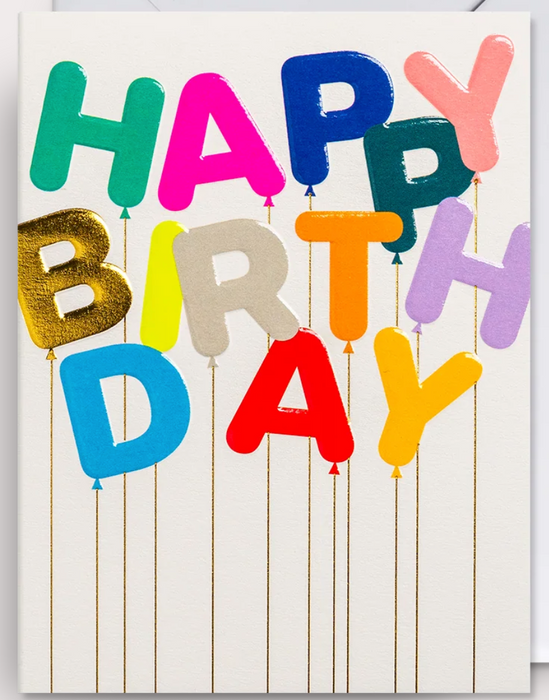 Grußkarte Geburtstag - Lagom Happy Birthday Balloons Cozy by Kelly Hyatt