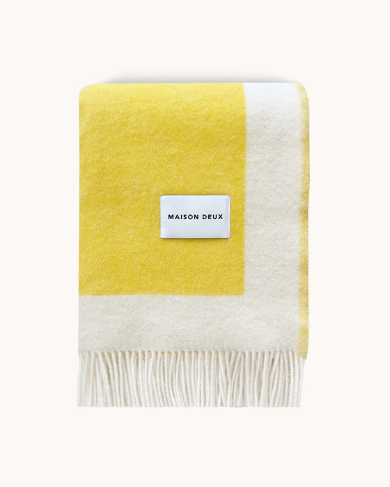 Maison Deux Decke - Color Block Blanket Yellow - 130 x 200 cm