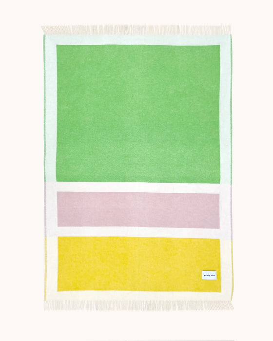 Maison Deux Decke - Color Block Blanket Yellow - 130 x 200 cm