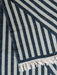 Coudre Berlin Wolldecke / Kuscheldecke - FRANK Petrol / Sage