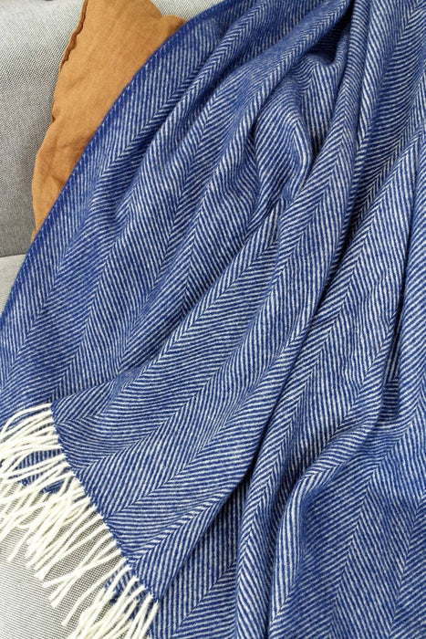 Coudre Berlin Wolldecke / Kuscheldecke - Herringbone Baltic Sea Limited Edition