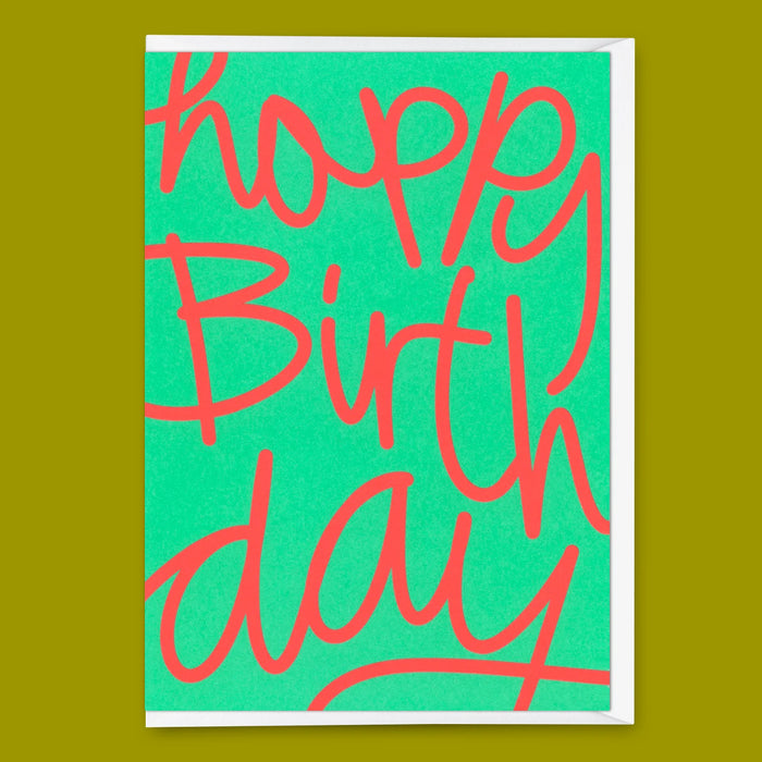 Grußkarte Happy Birthday Swing