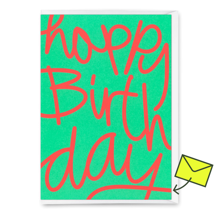 Grußkarte Happy Birthday Swing