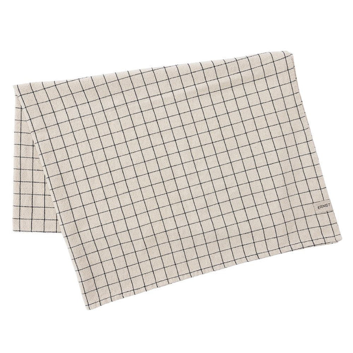 Tischdecke Beige/Schwarz Kariert