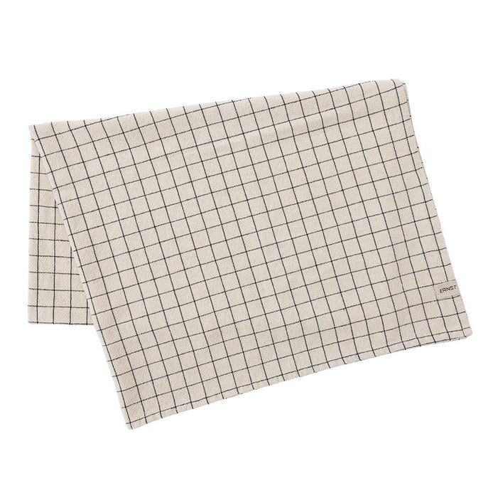 Tischdecke Beige/Schwarz Kariert