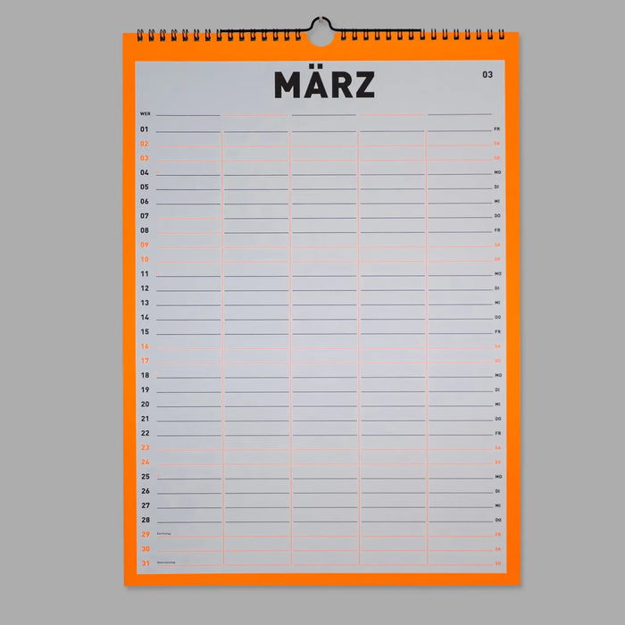 Familienkalender 2024 *NEONORANGE*
