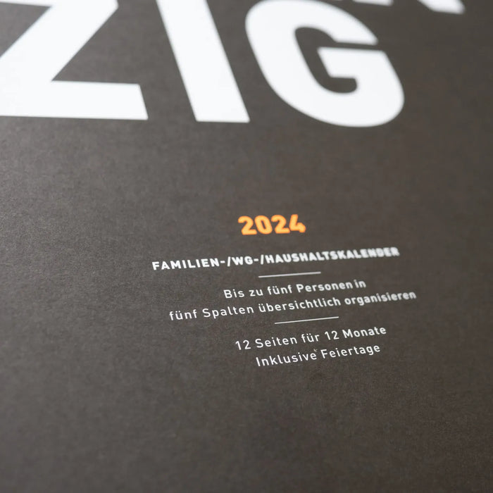 Familienkalender 2024 *NEONORANGE*