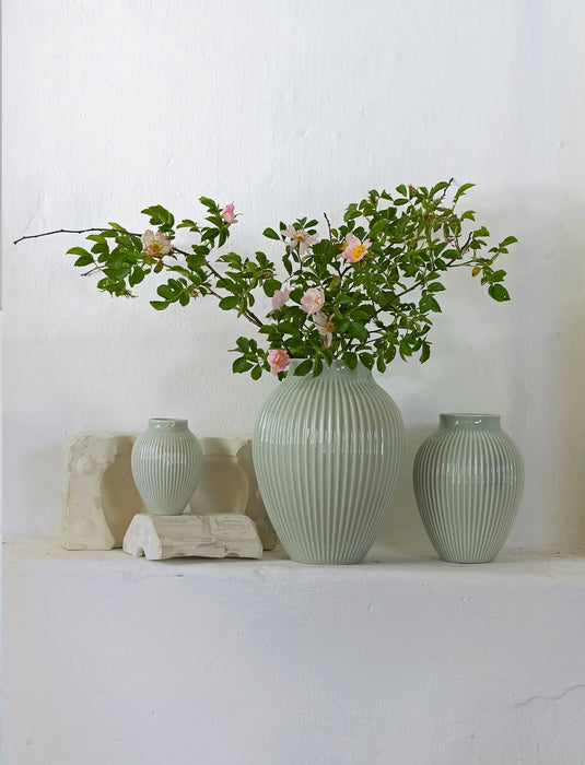 Knabstrup Vase Geriffelt
