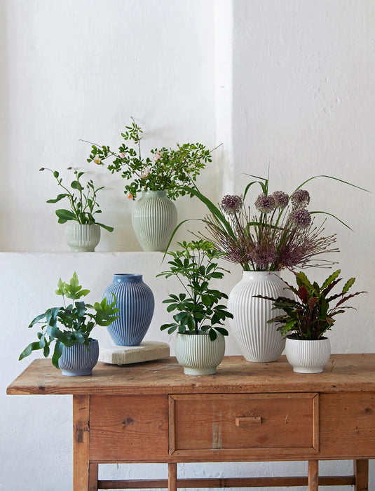 Knabstrup Vase Geriffelt