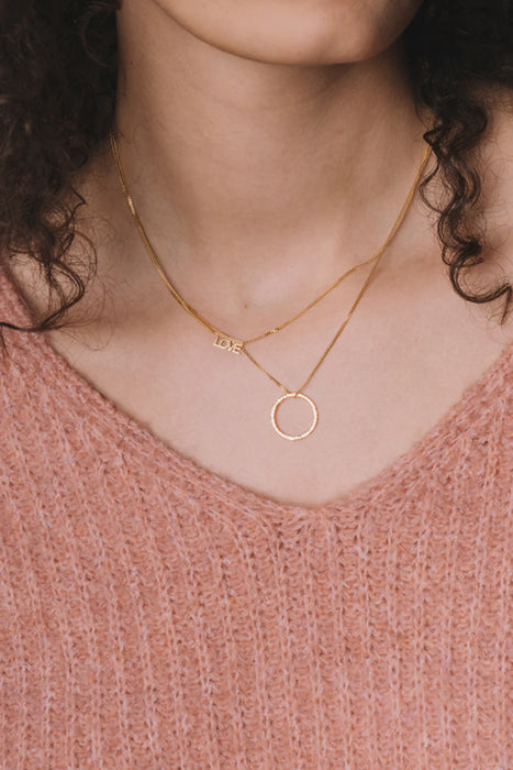Love Halskette - Gold - 42 cm