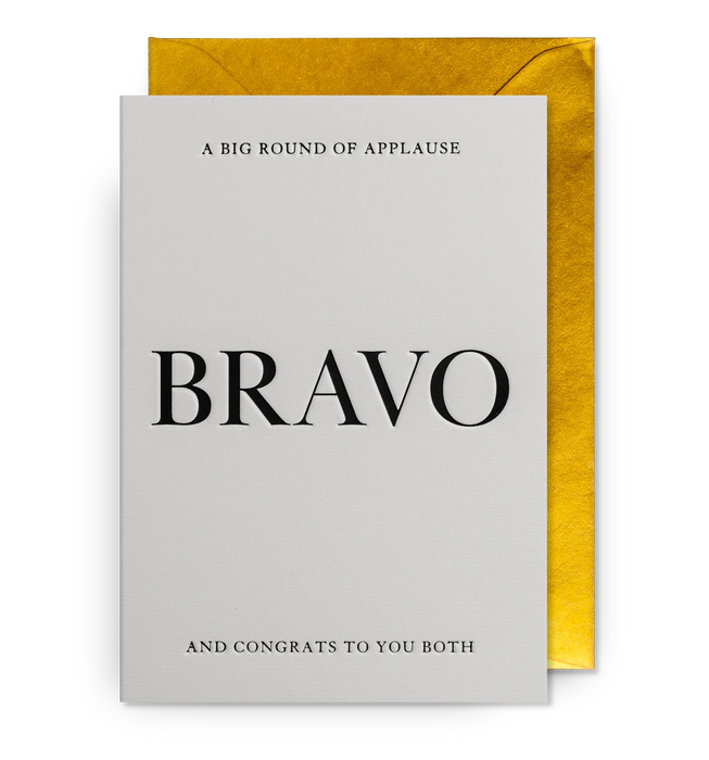 Grußkarte Hochzeit - "Bravo" by Postco