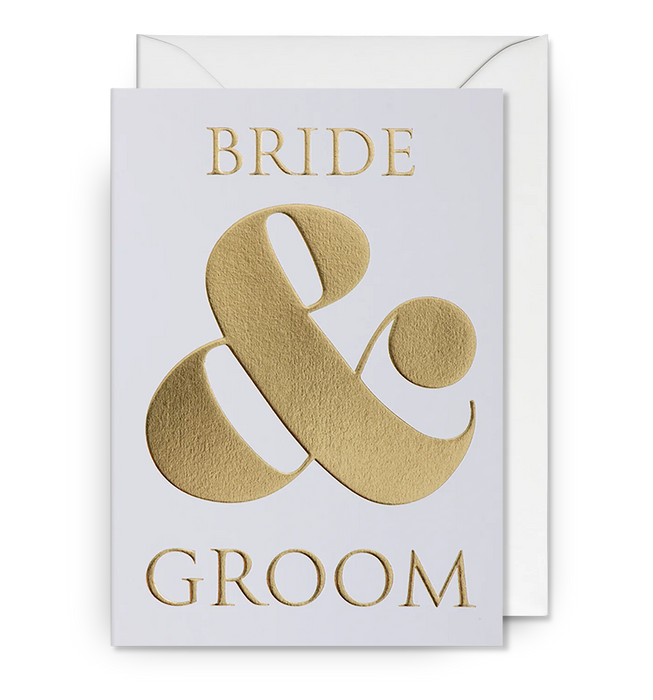 Grußkarte Hochzeit - "Bride & Groom" by Postco