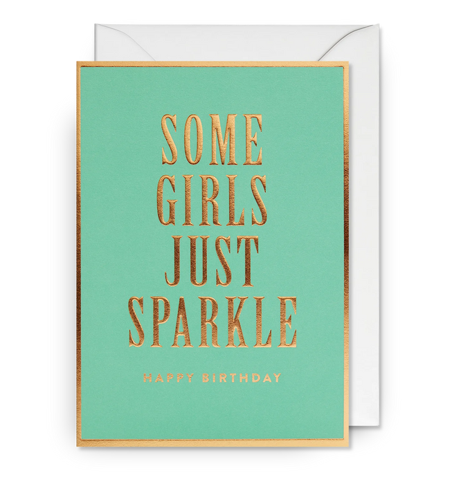 Grußkarte Geburtstag - "Girls Just Sparkle" by Postco
