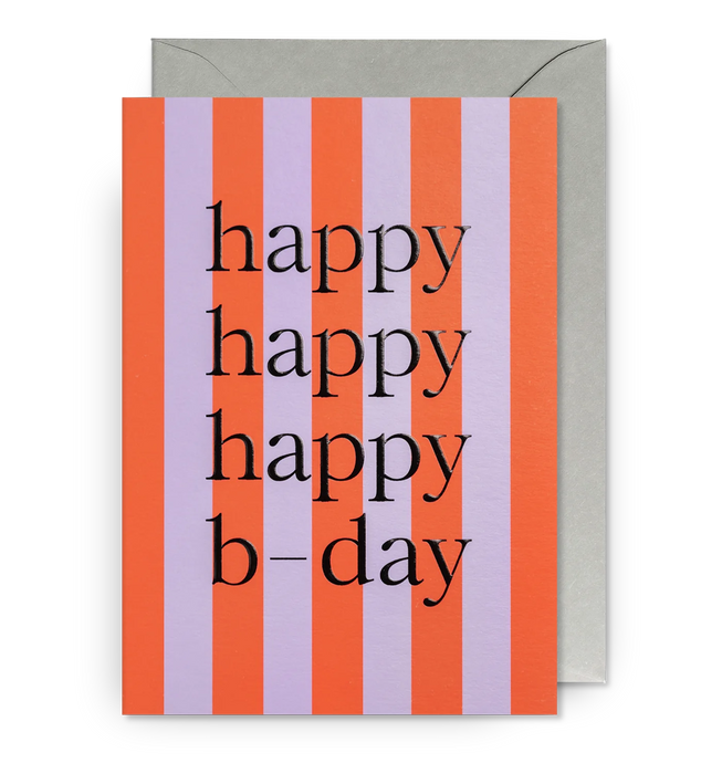 Grußkarte Geburtstag - "Happy B-Day" by Parasol