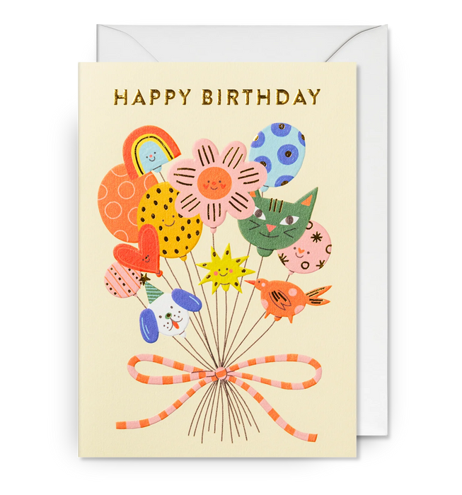 Grußkarte Geburtstag - "Happy Birthday Balloon Bouquet" by Molly Egan